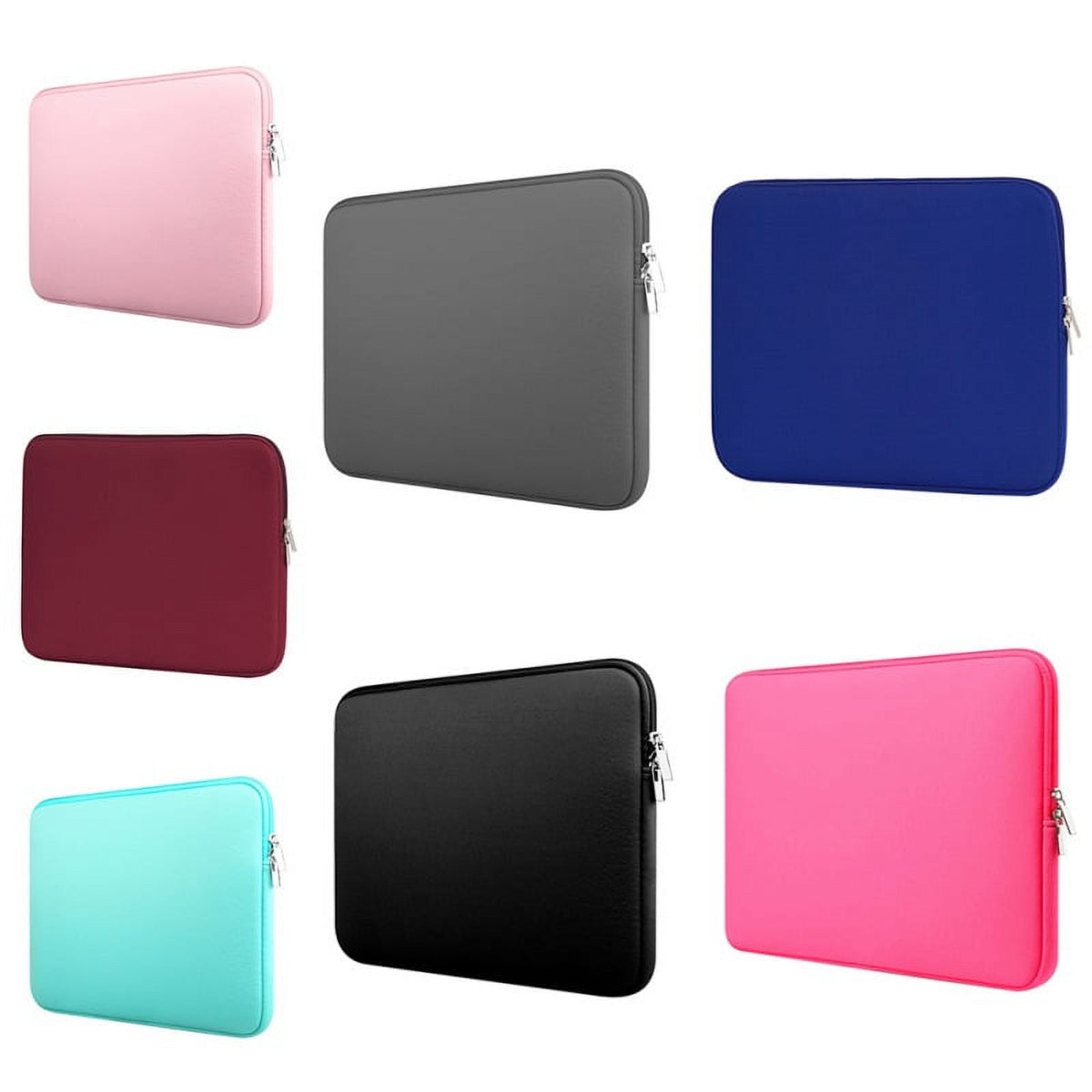 Shockproof Laptop Sleeve with Zip Closure for 11 to 15.6 Inch Notebooks, Pink - Image 3