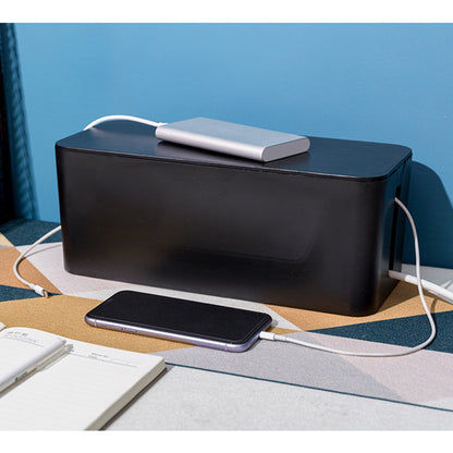 Black Cord Organizer Box for Power Strips and Surge Protectors, 23.5 x 12 x 11.5 cm - Image 3