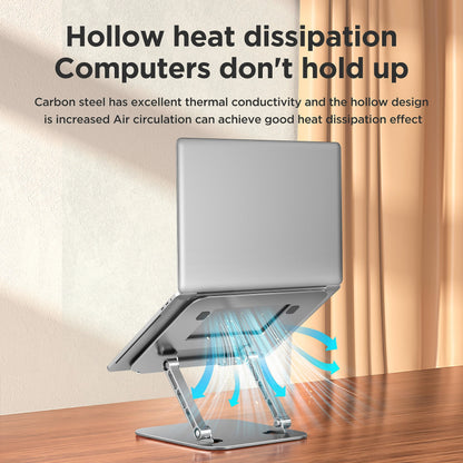 Adjustable Aluminum Laptop Riser, Foldable Ergonomic Stand for 10 to 16.5 Inch Laptops - Image 4