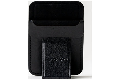 Magnetic Vegan Leather Wallet Phone Grip with Finger Loop and Kickstand - Image 4