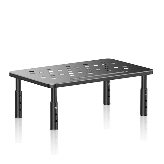 Steel Monitor Stand Riser with Ventilated Platform, 3-Height Adjustable Desk Shelf