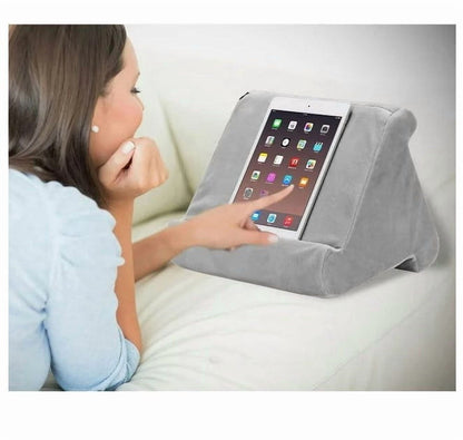 Soft Tablet Pillow Stand with Side Pocket, Lap Holder for Tablets and E-Readers - Image 4
