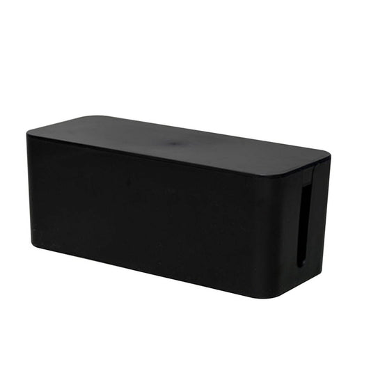 Black Cord Organizer Box for Power Strips and Surge Protectors, 23.5 x 12 x 11.5 cm