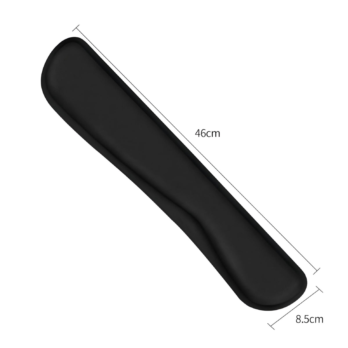 Memory Foam Keyboard Wrist Rest with Anti-Slip Base for Office and Gaming, Black - Image 3