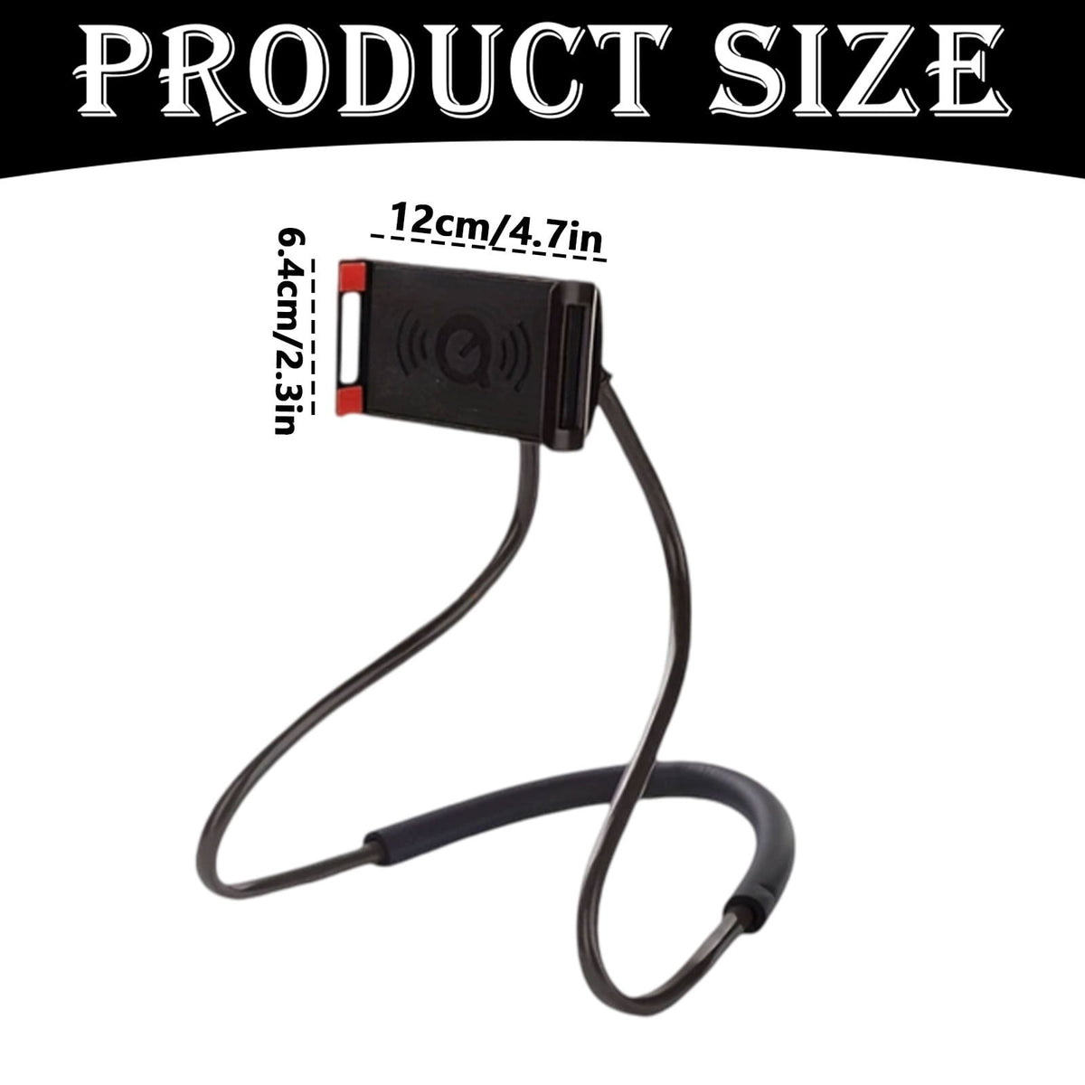 Flexible Gooseneck Phone Holder with Integrated Wireless Charging Clamp Mount - Image 3