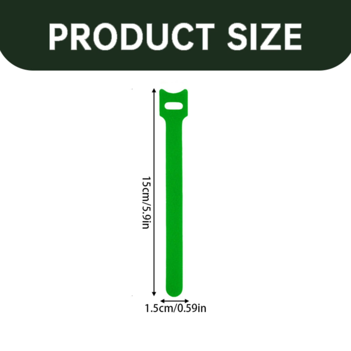Reusable Hook-and-Loop Cable Ties, Adjustable Cord Straps 0.59 x 5.9 Inch, Pack of 10 - Image 2