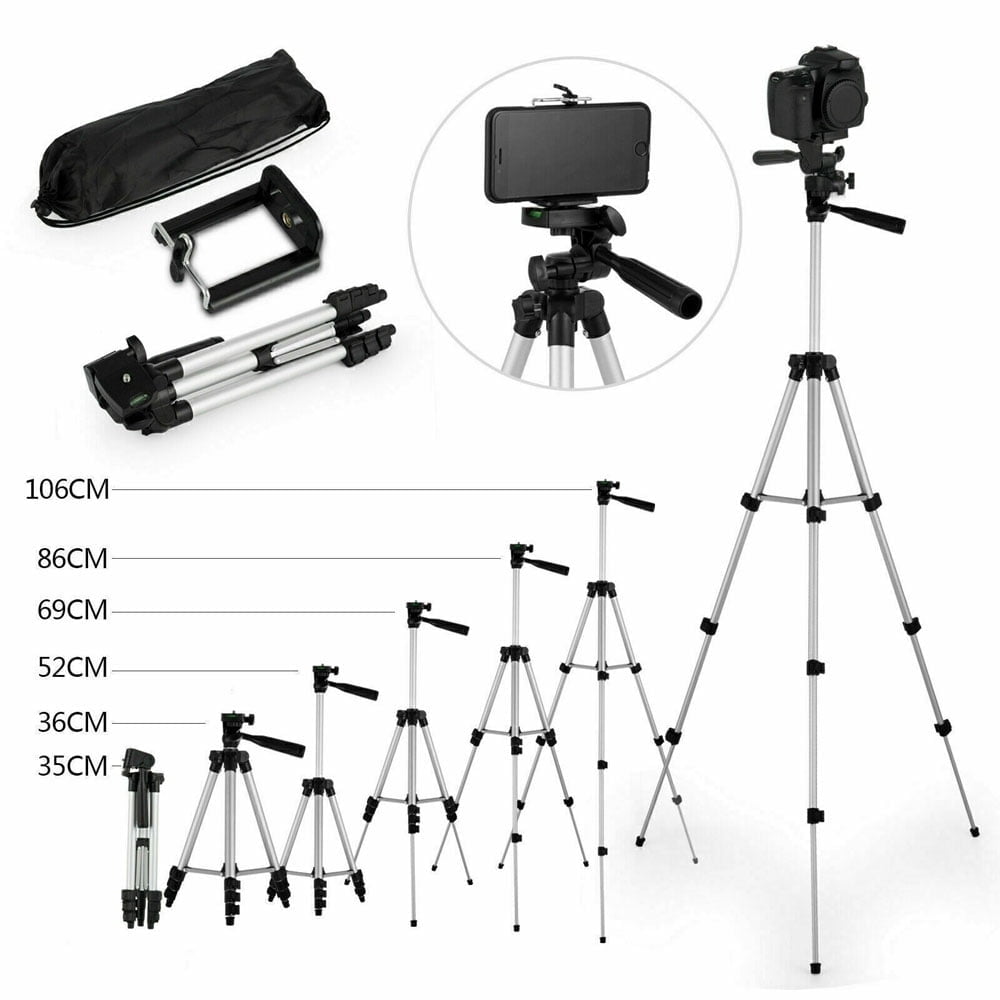 Aluminum Travel Tripod 40 Inch with 360-Degree Pan Head and Phone Mount - Image 4