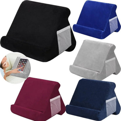 Soft Tablet Pillow Stand with Side Pocket, Lap Holder for Tablets and E-Readers - Image 2