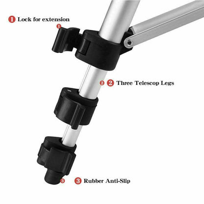 Aluminum Travel Tripod 40 Inch with 360-Degree Pan Head and Phone Mount - Image 6