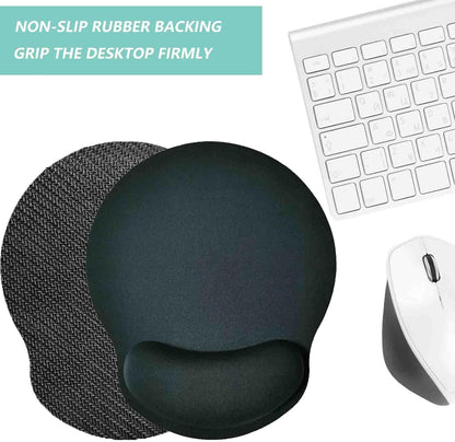 Ergonomic Mouse Pads with Memory Foam Wrist Cushion, Non-Slip Base, Set of 2 - Image 4