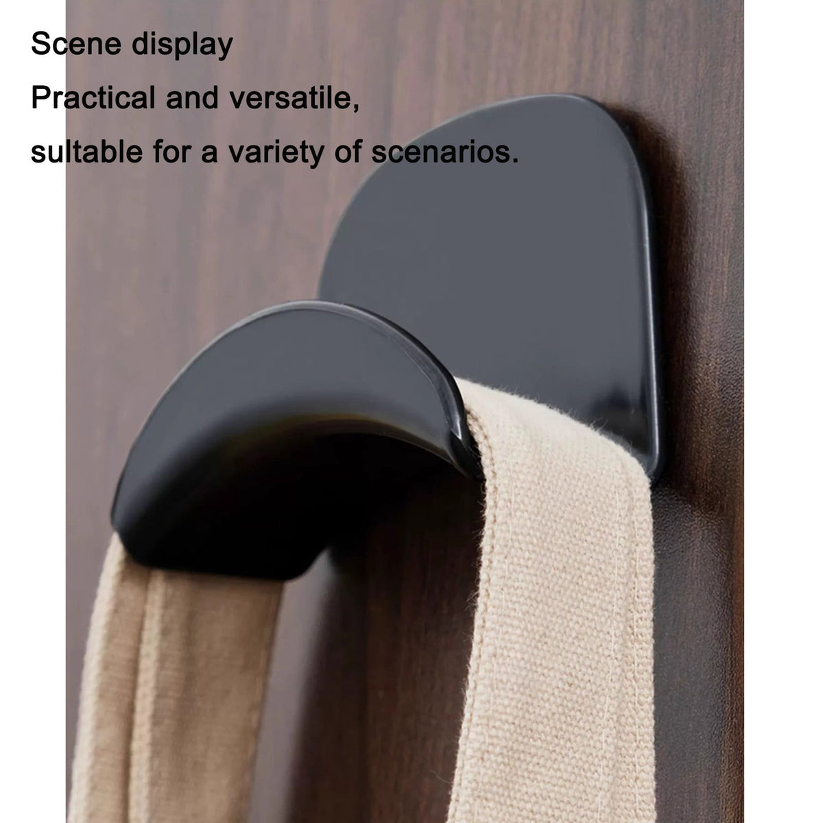 Stick-On Headphone Hook for Wall and Under Desk, Adhesive Headset Hanger, Black - Image 5