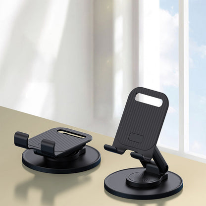 Rotating Desk Phone Stand with Retractable Height and Folding Metal Base - Image 5