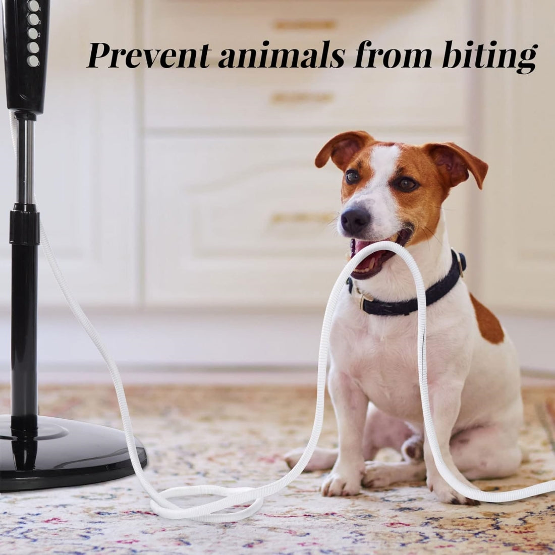 Pet-Safe Cable Protector Sleeve, 30 ft Bite-Resistant Cord Cover, 13 mm, White - Image 5