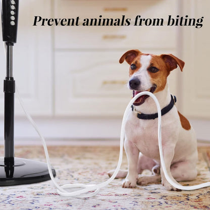Pet-Safe Cable Protector Sleeve, 30 ft Bite-Resistant Cord Cover, 13 mm, White - Image 5