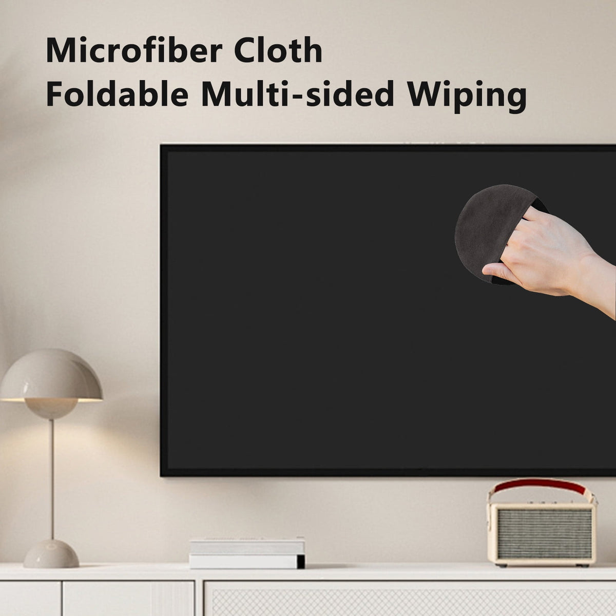 Polyester Microfiber Screen Wipe, Flat Cleaning Cloth for Monitors, Phones and Glasses - Image 4