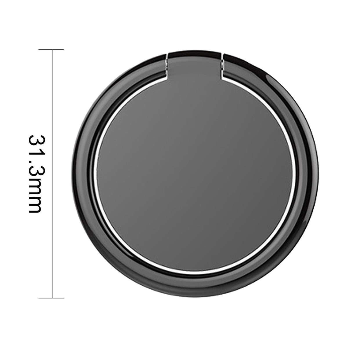 Self-Adhesive Metal Finger Ring Phone Holder with 360-Degree Rotation, Silver - Image 3