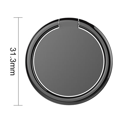 Self-Adhesive Metal Finger Ring Phone Holder with 360-Degree Rotation, Silver - Image 3