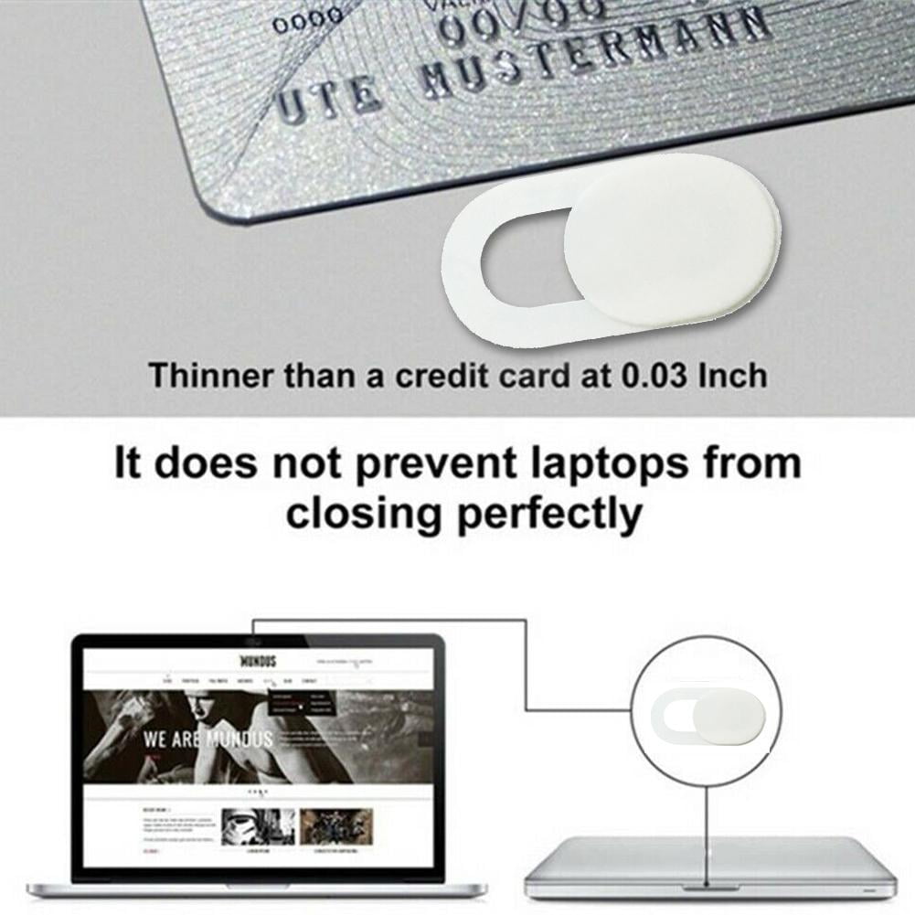 Ultra-Thin Webcam Cover Slides, 0.7 mm Black Camera Privacy Shutters, Pack of 6 - Image 3