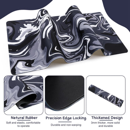 Extra-Large Cloud Print Mouse Pad, 35.4 x 15.7 Inch Desk Mat with Stitched Edges - Image 4