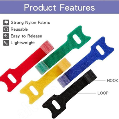 Reusable Hook-and-Loop Cable Ties, Adjustable Cord Straps 0.59 x 5.9 Inch, Pack of 10 - Image 5