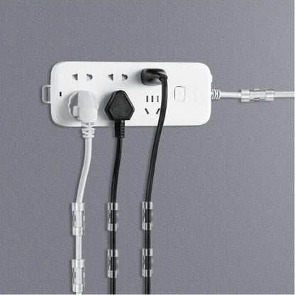 Clear Adhesive Cable Clips, Multi-Size Cord Holders for Desk and Wall, Pack of 100 - Image 5
