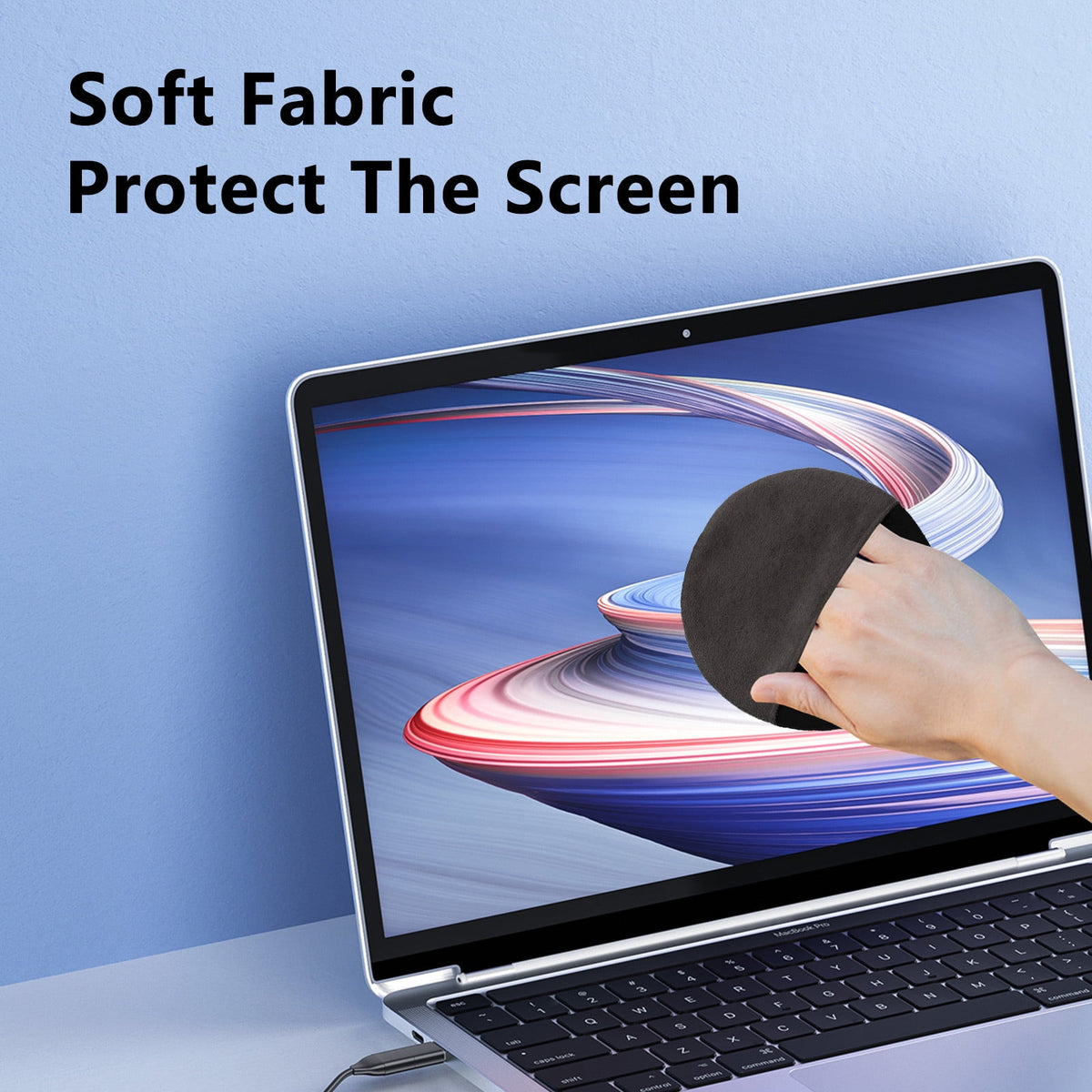 Polyester Microfiber Screen Wipe, Flat Cleaning Cloth for Monitors, Phones and Glasses - Image 6
