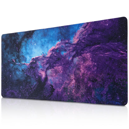 Large Topographic Desk Mat, 35.4 x 15.6 Inch Mouse Pad with Stitched Edges