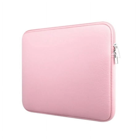 Shockproof Laptop Sleeve with Zip Closure for 11 to 15.6 Inch Notebooks, Pink