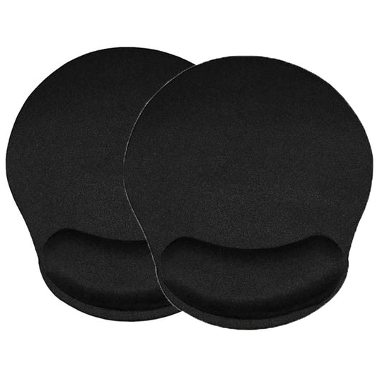 Ergonomic Mouse Pads with Memory Foam Wrist Cushion, Non-Slip Base, Set of 2