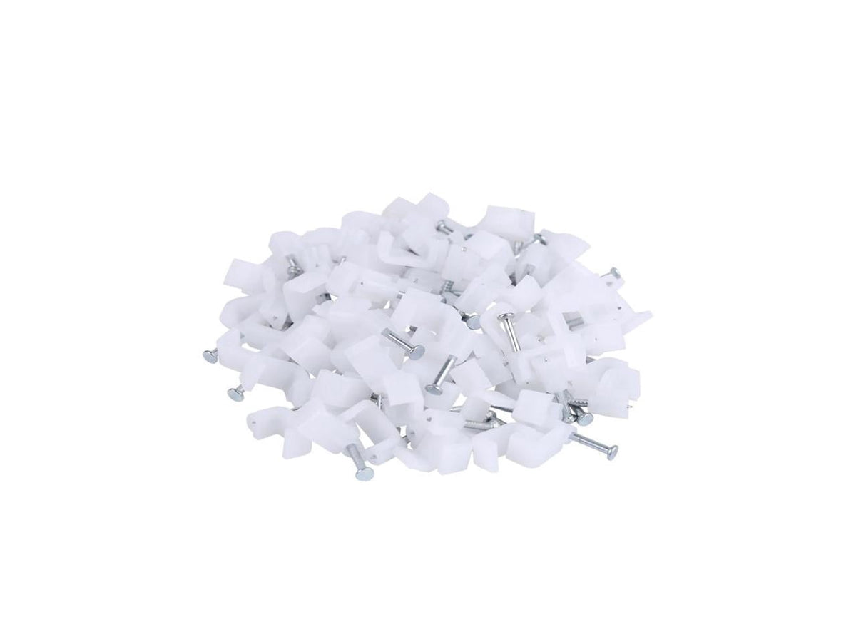 Nail-In Cable Clips for 6 mm Round Cords, White Wall Tacks, Pack of 100 - Image 4