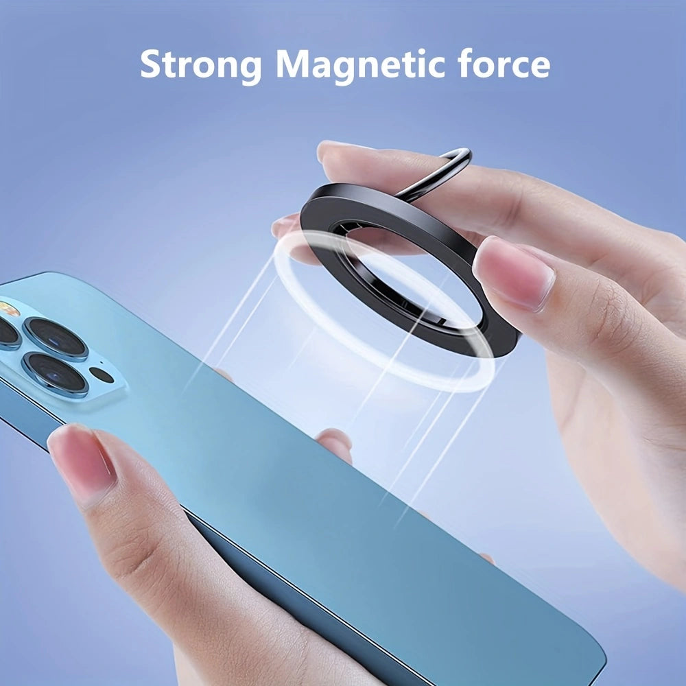 Magnetic Phone Ring Holder with 360-Degree Rotation and Adjustable Kickstand - Image 5