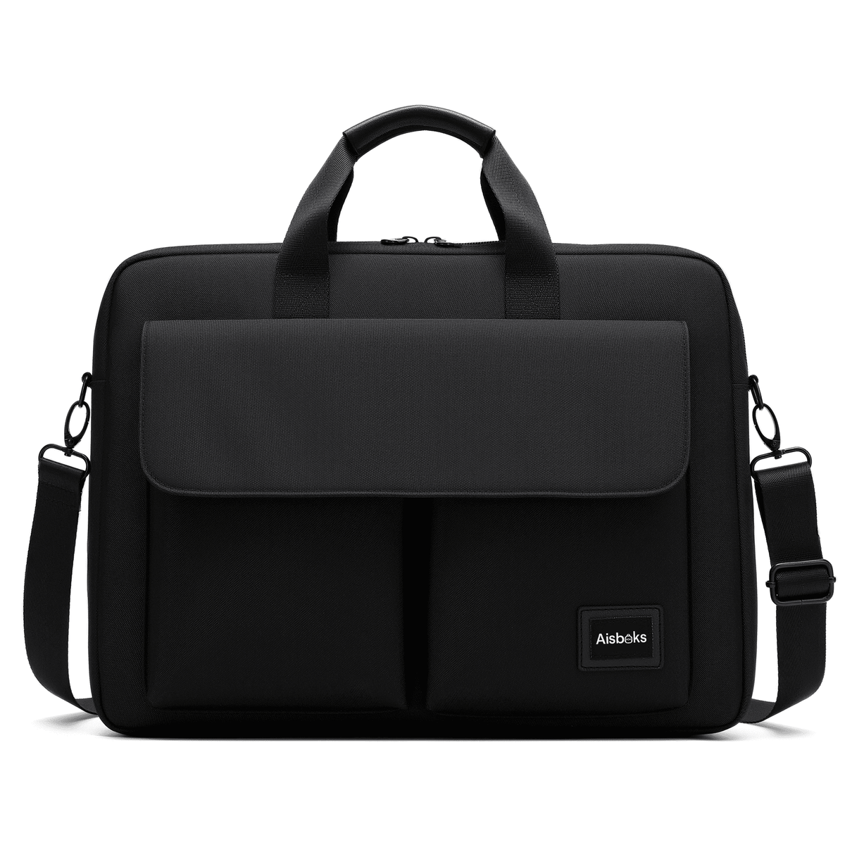 Water-Resistant Laptop Messenger Bag for 11 to 16 Inch Notebooks, Black Briefcase