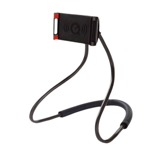Flexible Gooseneck Phone Holder with Integrated Wireless Charging Clamp Mount