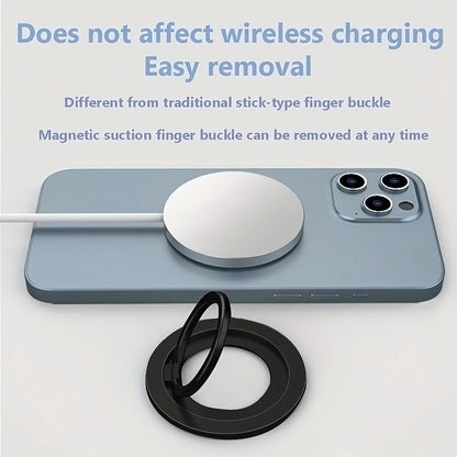 Magnetic Phone Ring Holder with 360-Degree Rotation and Adjustable Kickstand - Image 3