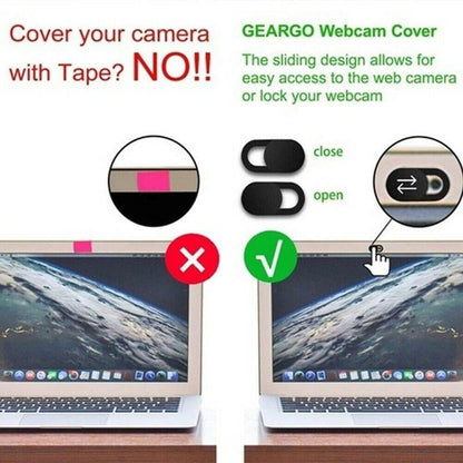 Ultra-Thin Webcam Cover Slides, 0.7 mm Black Camera Privacy Shutters, Pack of 6 - Image 6