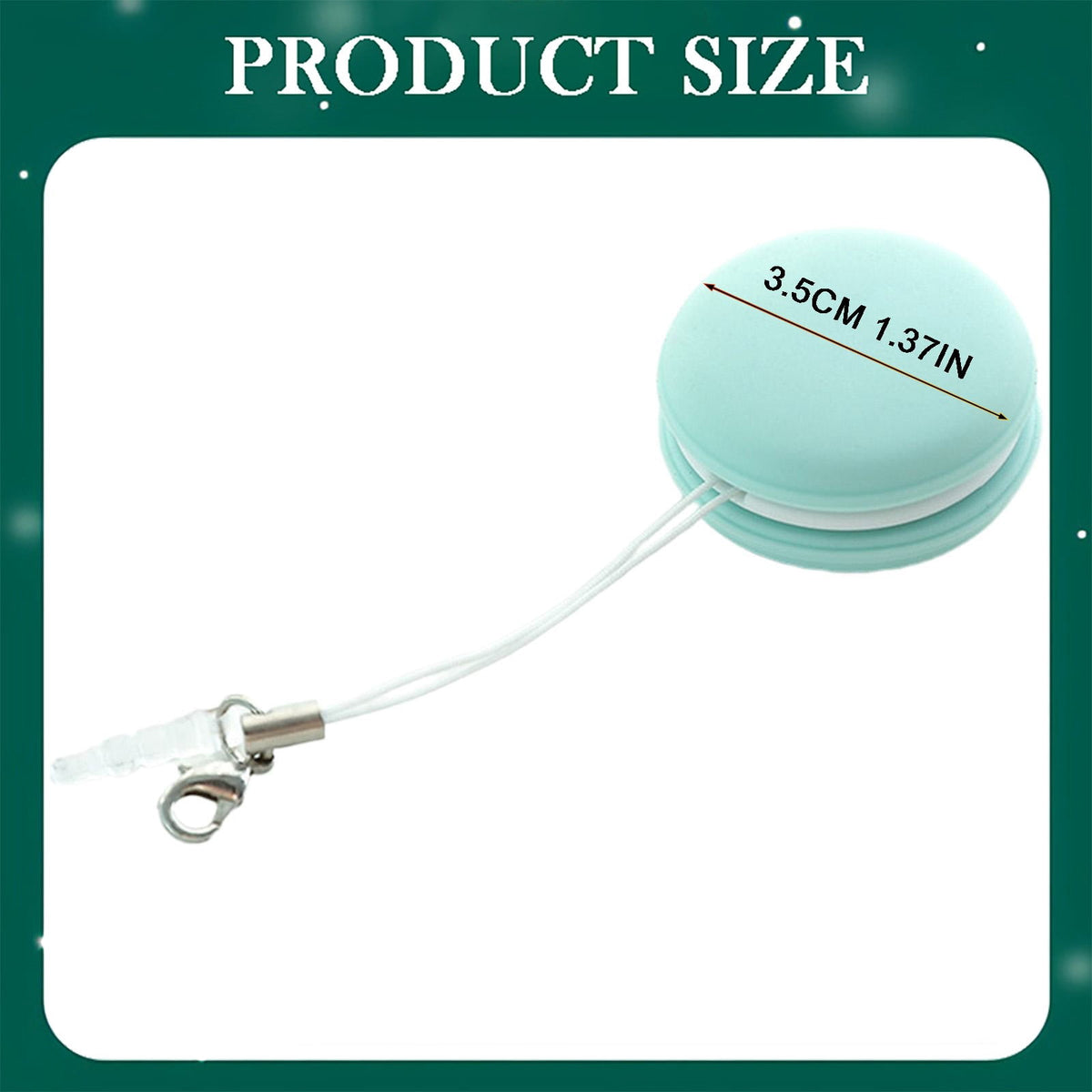 Mini Screen Cleaner Pendant with Brush and Dust Plug, Reusable Phone and Glasses Wipe, Green - Image 3