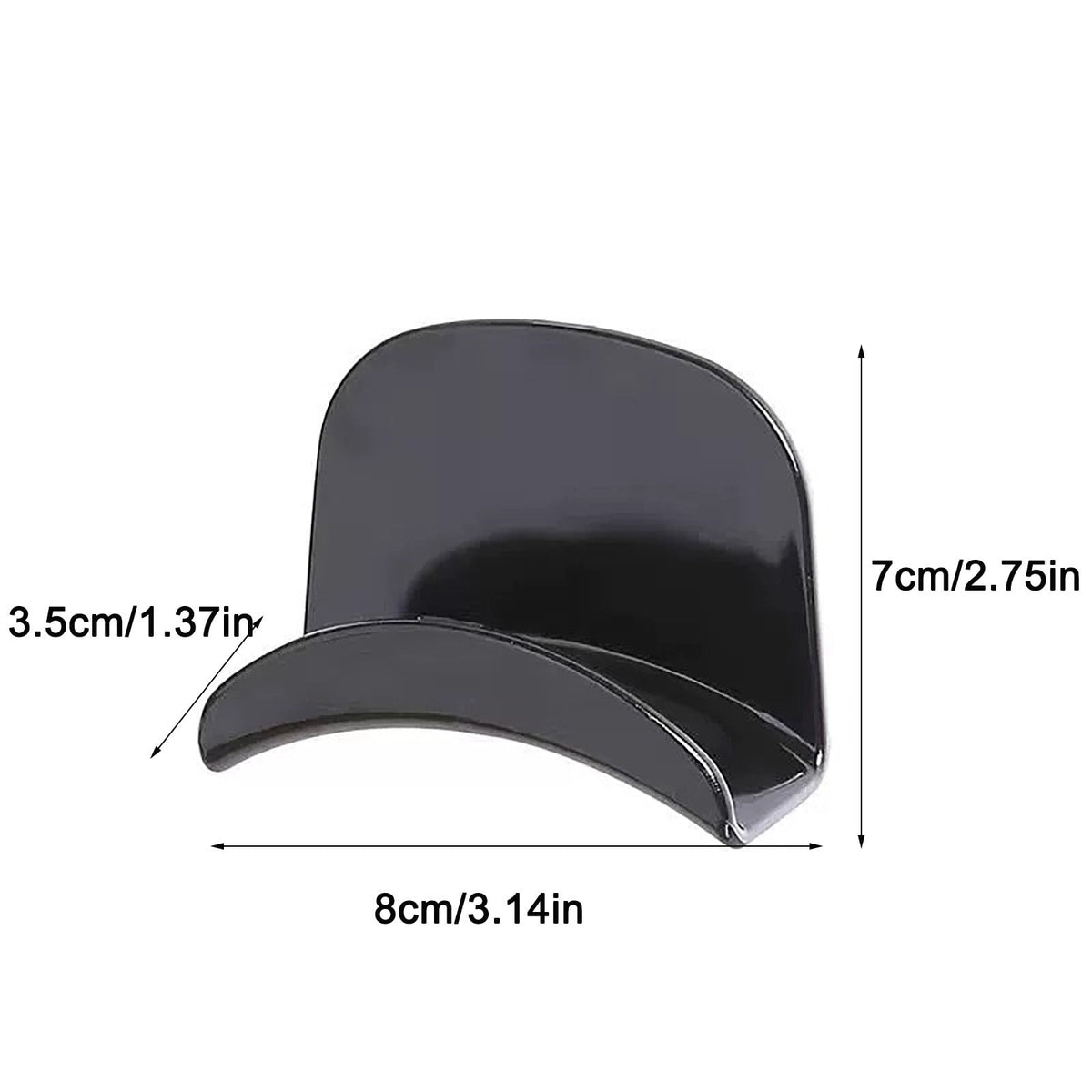 Stick-On Headphone Hook for Wall and Under Desk, Adhesive Headset Hanger, Black - Image 2