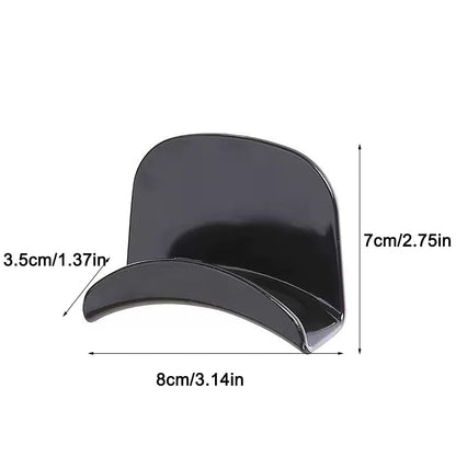 Stick-On Headphone Hook for Wall and Under Desk, Adhesive Headset Hanger, Black - Image 2