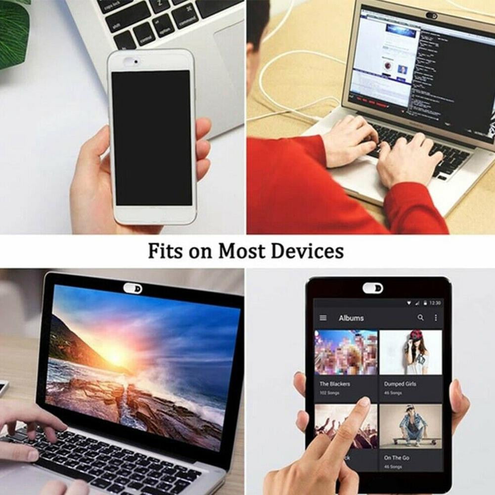 Ultra-Thin Webcam Cover Slides, 0.7 mm Black Camera Privacy Shutters, Pack of 6 - Image 4