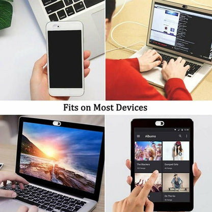 Ultra-Thin Webcam Cover Slides, 0.7 mm Black Camera Privacy Shutters, Pack of 6 - Image 4