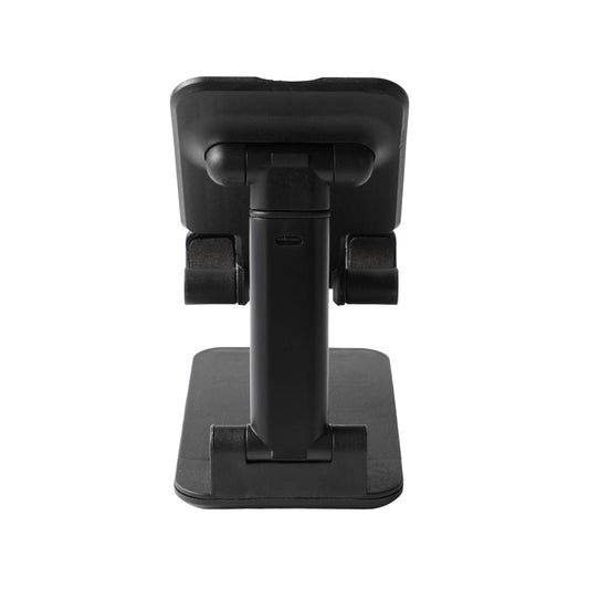 Folding Desktop Phone Stand with Adjustable Height and Tilt, Black