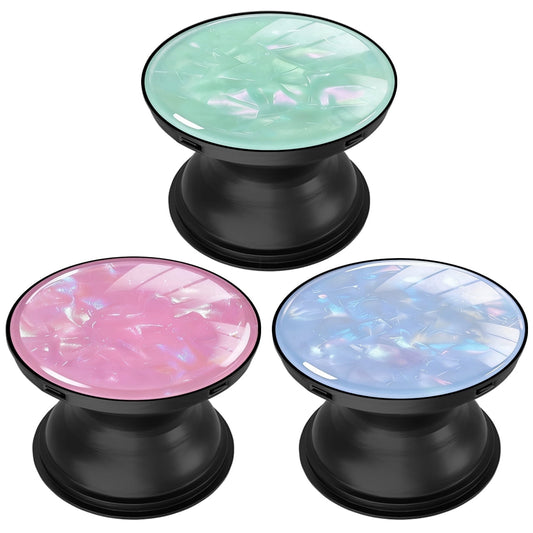 Glitter Phone Grip Stands with Expandable Kickstand, 3-Pack in Pink, Green and Blue