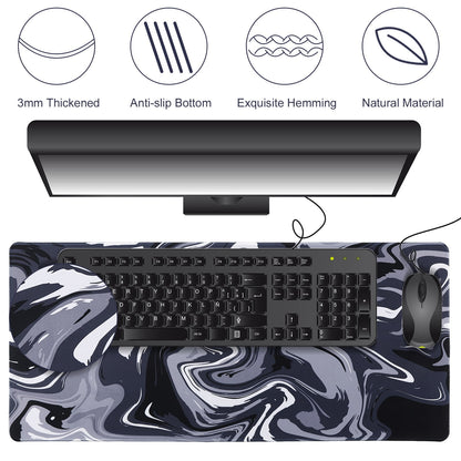 Extra-Large Cloud Print Mouse Pad, 35.4 x 15.7 Inch Desk Mat with Stitched Edges - Image 2