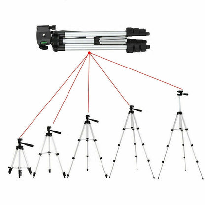 Aluminum Travel Tripod 40 Inch with 360-Degree Pan Head and Phone Mount - Image 5