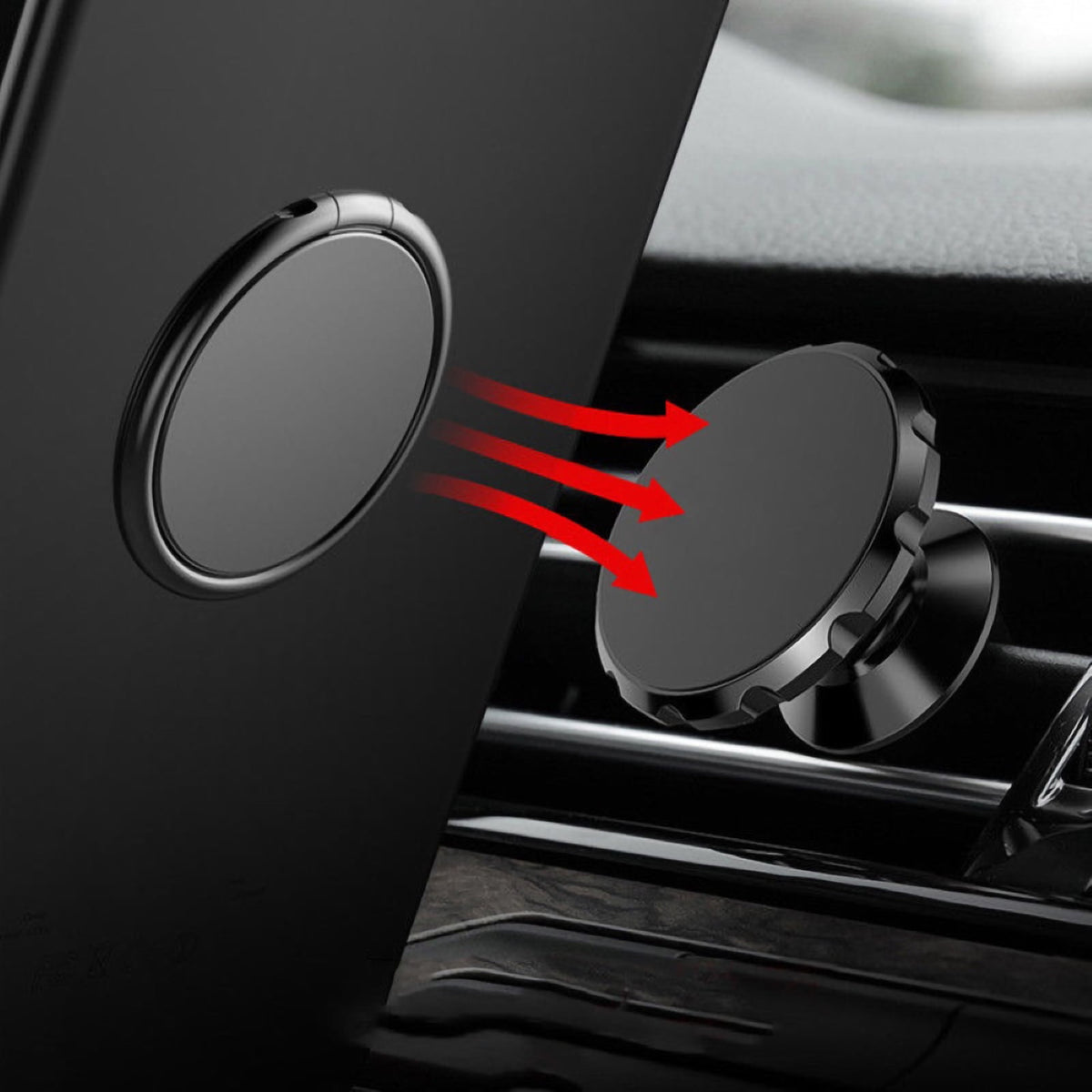 Self-Adhesive Metal Finger Ring Phone Holder with 360-Degree Rotation, Silver - Image 5