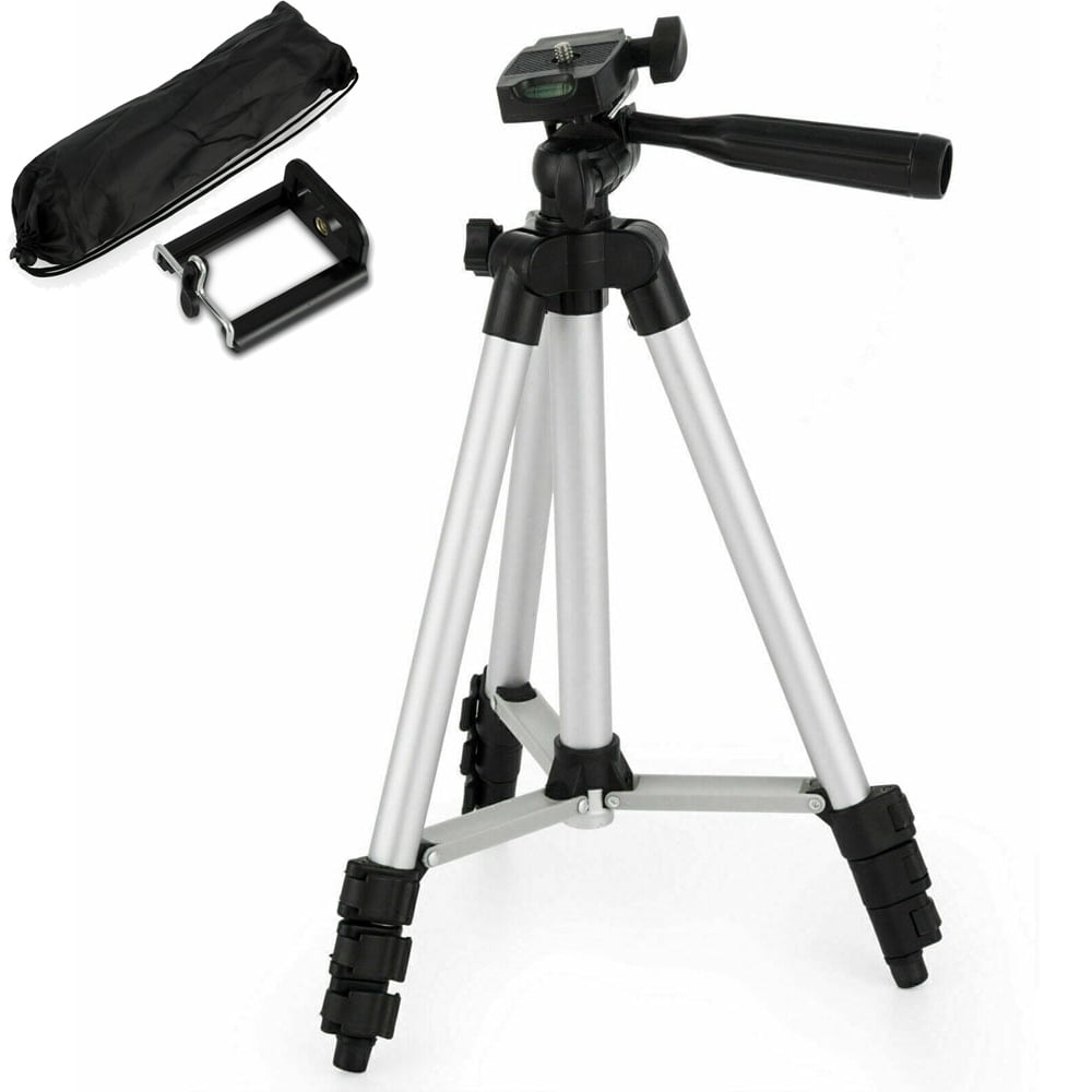 Aluminum Travel Tripod 40 Inch with 360-Degree Pan Head and Phone Mount - Image 3