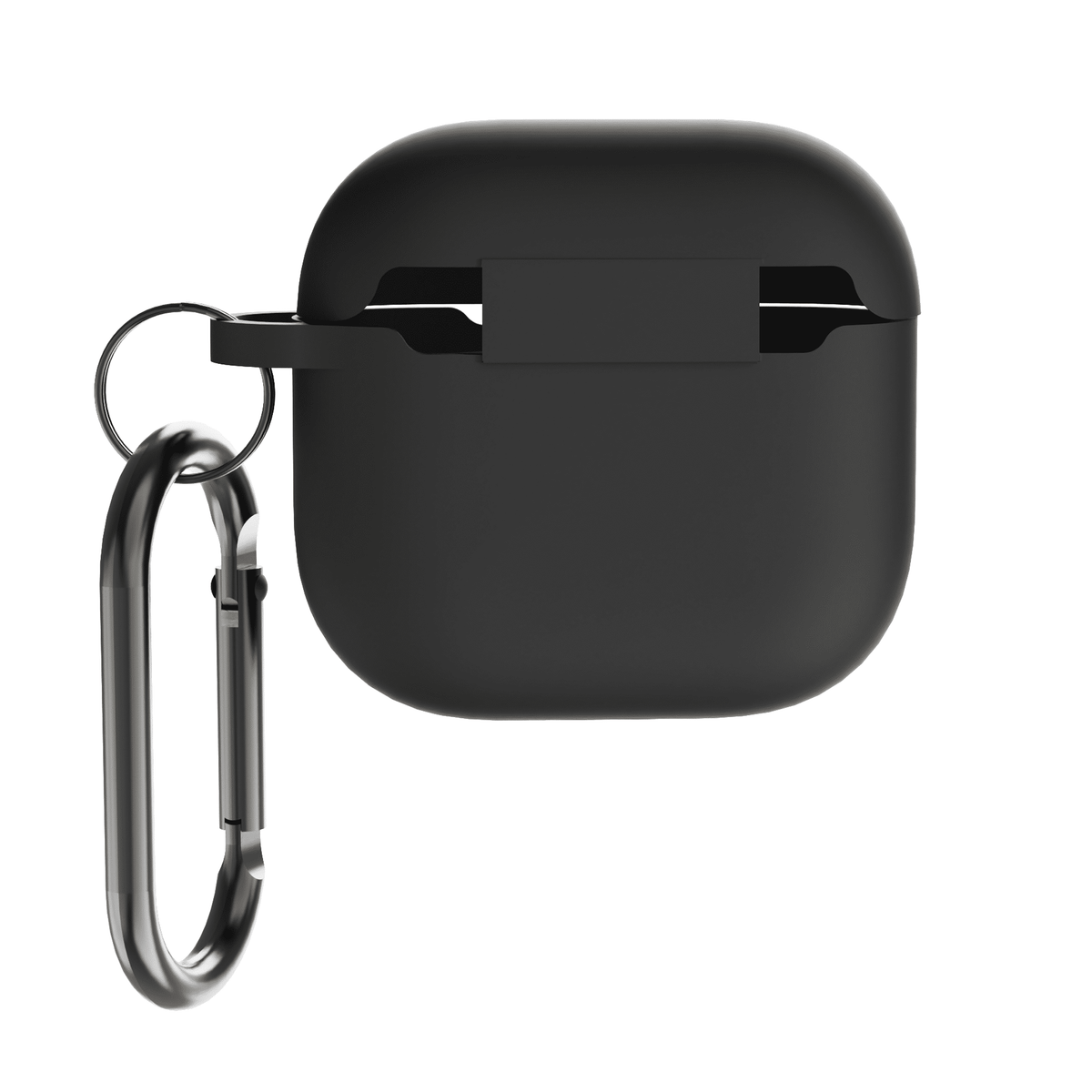 Silicone Earbuds Case Cover with Carabiner and Cleaning Tool for 4th-Gen Wireless Earbuds, Black - Image 5